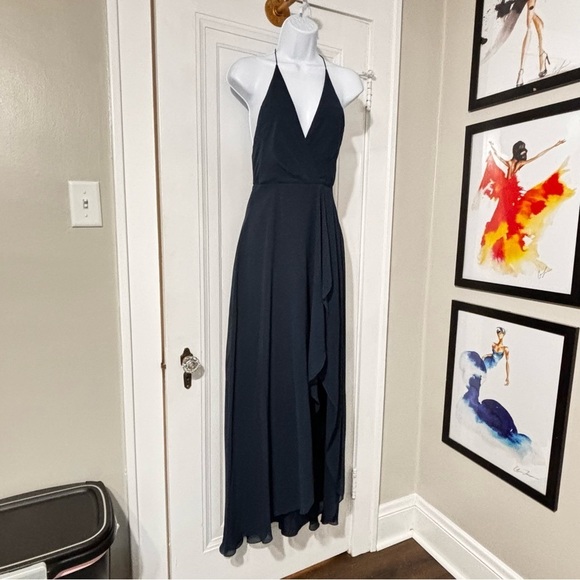 Jenny Yoo Navy Farrah Gown size 0 - Picture 7 of 11